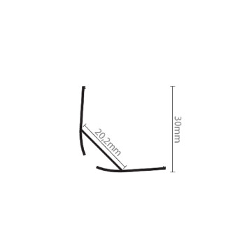 LED Alu Eck-Profil Corner 4 3030 rund inkl. Abdeckung matt 2000mm