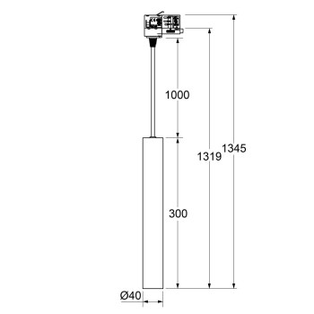 6W 3 Phasen Hängelampe 3000K warmweiß schwarz