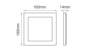 12w LED Aufputz Panel Easy fix warmweiß 2700k eckig