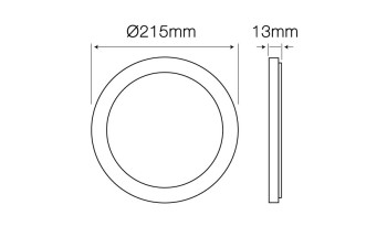 18w LED Aufputz Panel Easy fix Aura warmweiß 2700k rund dimmbar