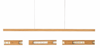 52w Echt-Holz Designer Pendelleuchte Eiche