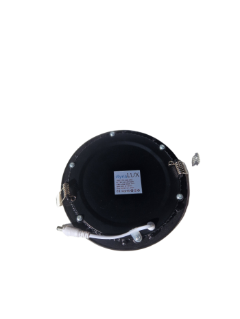 12w LED Einbau-Panel rund warmweiss 3000k schwarz