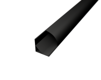 LED Alu Eck-Profil Corner 2 1616 BLACK inkl. Abdeckung matt 2000mm