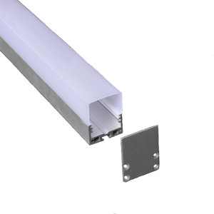LED Alu Profil Q-3545 inkl. Abdeckung matt 2000mm
